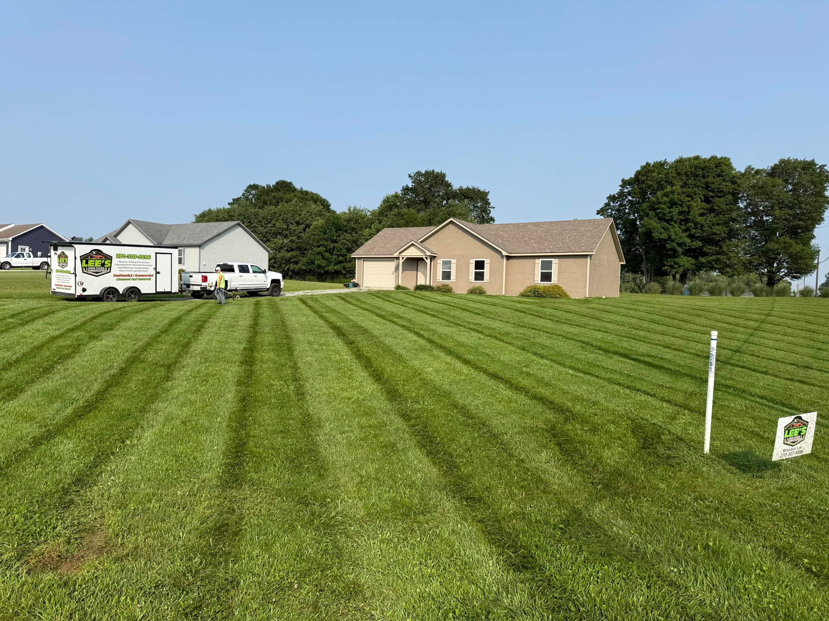 Lee's Lawn Care — On The Job